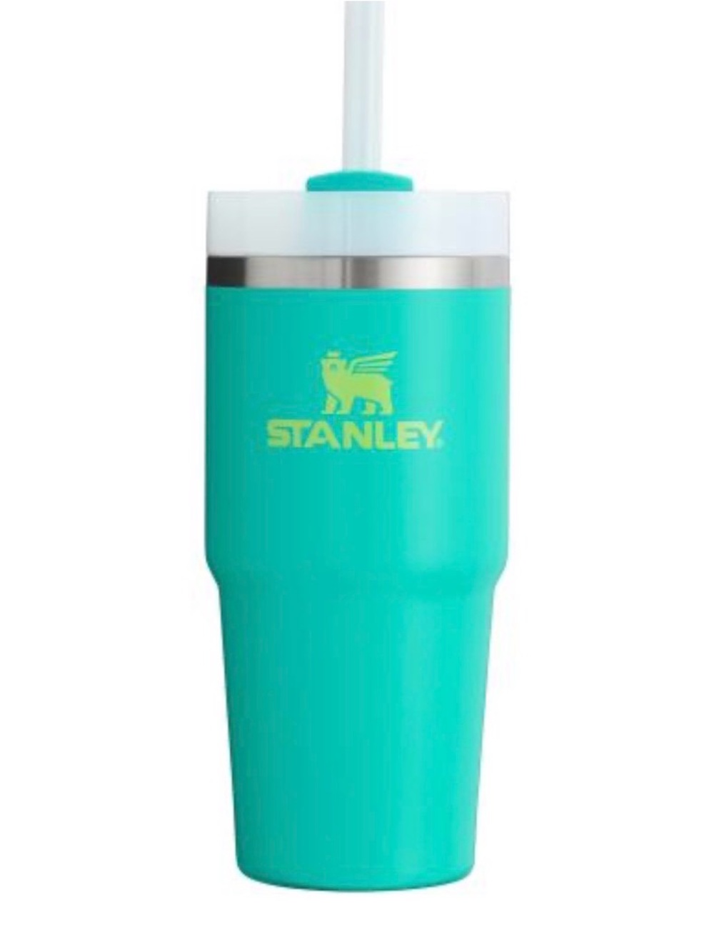 Stanley 14 oz Insulated Travel Tumbler Aqua Teal Flip Lid BPA Free New